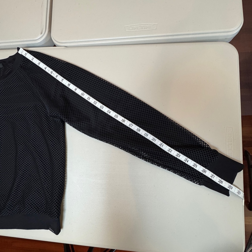 Koral Sofia Mesh Long Sleeve Top Dark Navy Athletic Pullover Size Large Made in - Picture 10 of 15